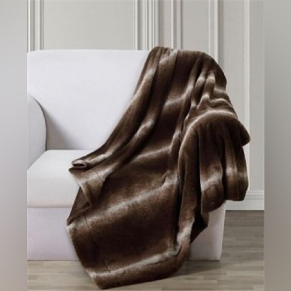 Morgan Home Birch Trail Luxurious Faux Fur Throw, 50*60 (brand new open box)